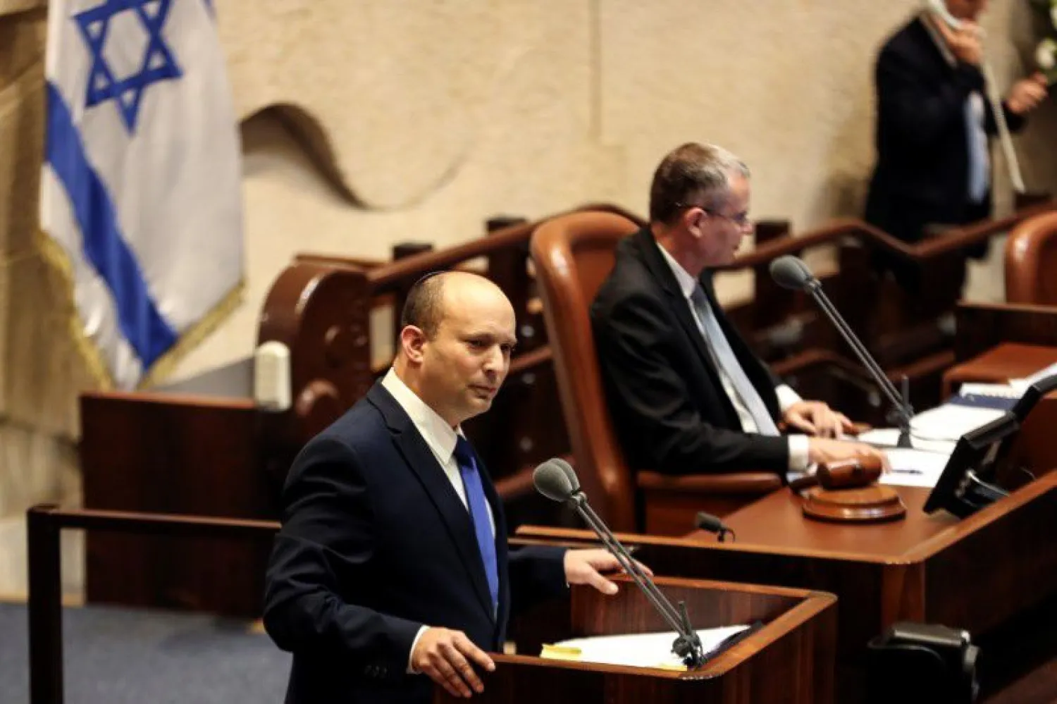 Israeli Prime Minister Naftali Bennett in Jerusalem June 13, 2021. REUTERS/Ronen Zvulun



