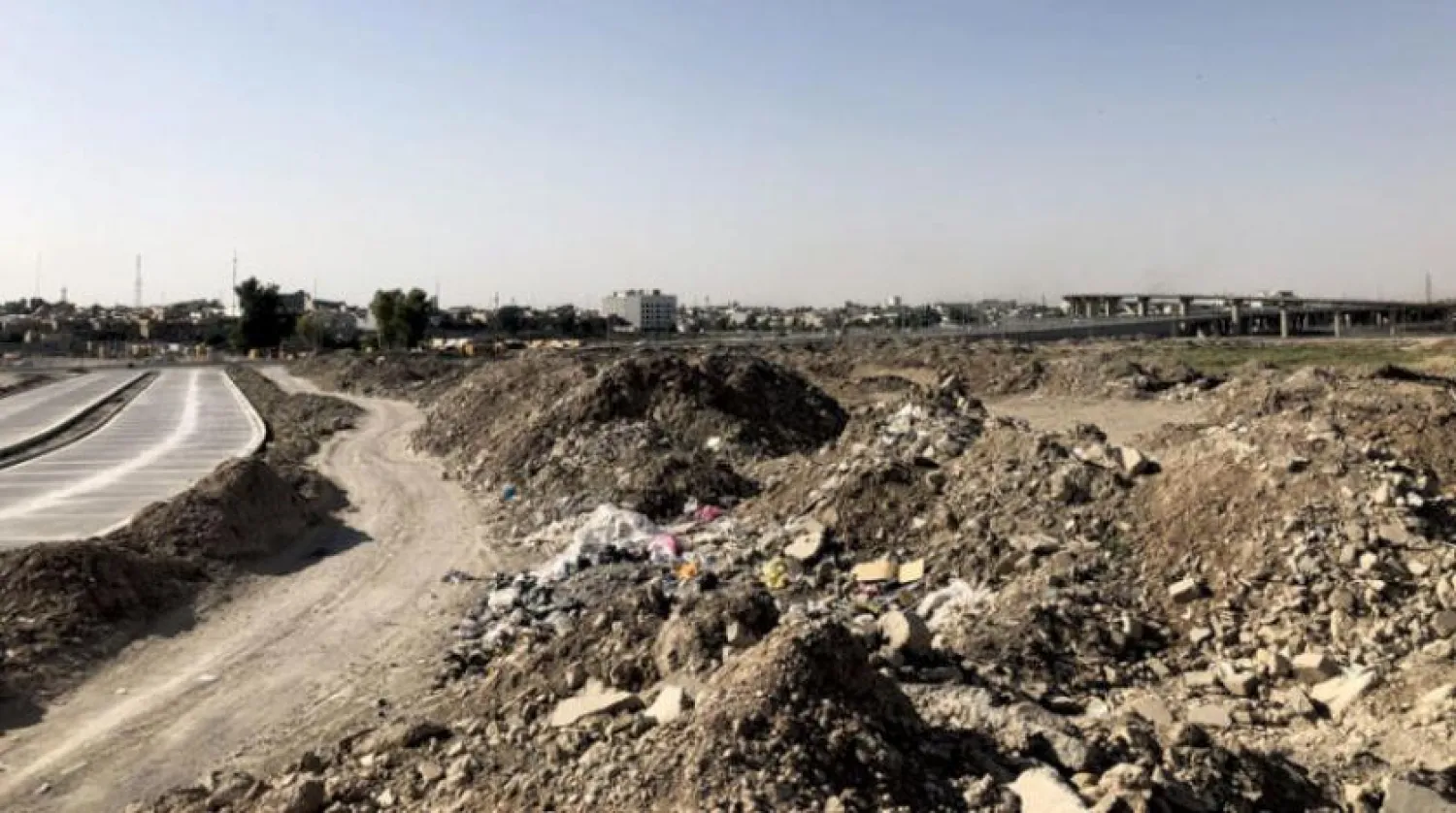 An archeological site in Mosul that has been transformed into a residential neighborhood due to real estate violations. (Asharq Al-Awsat)
