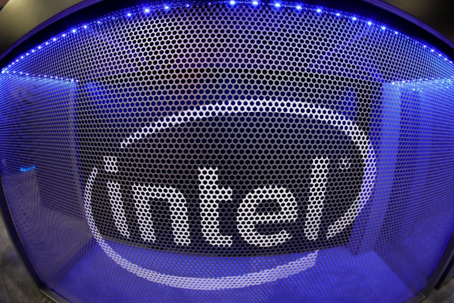 Computer chip maker Intel's logo is shown on a gaming computer display in gaming software and hardware in Los Angeles, California, US, June 11, 2019. (Reuters)