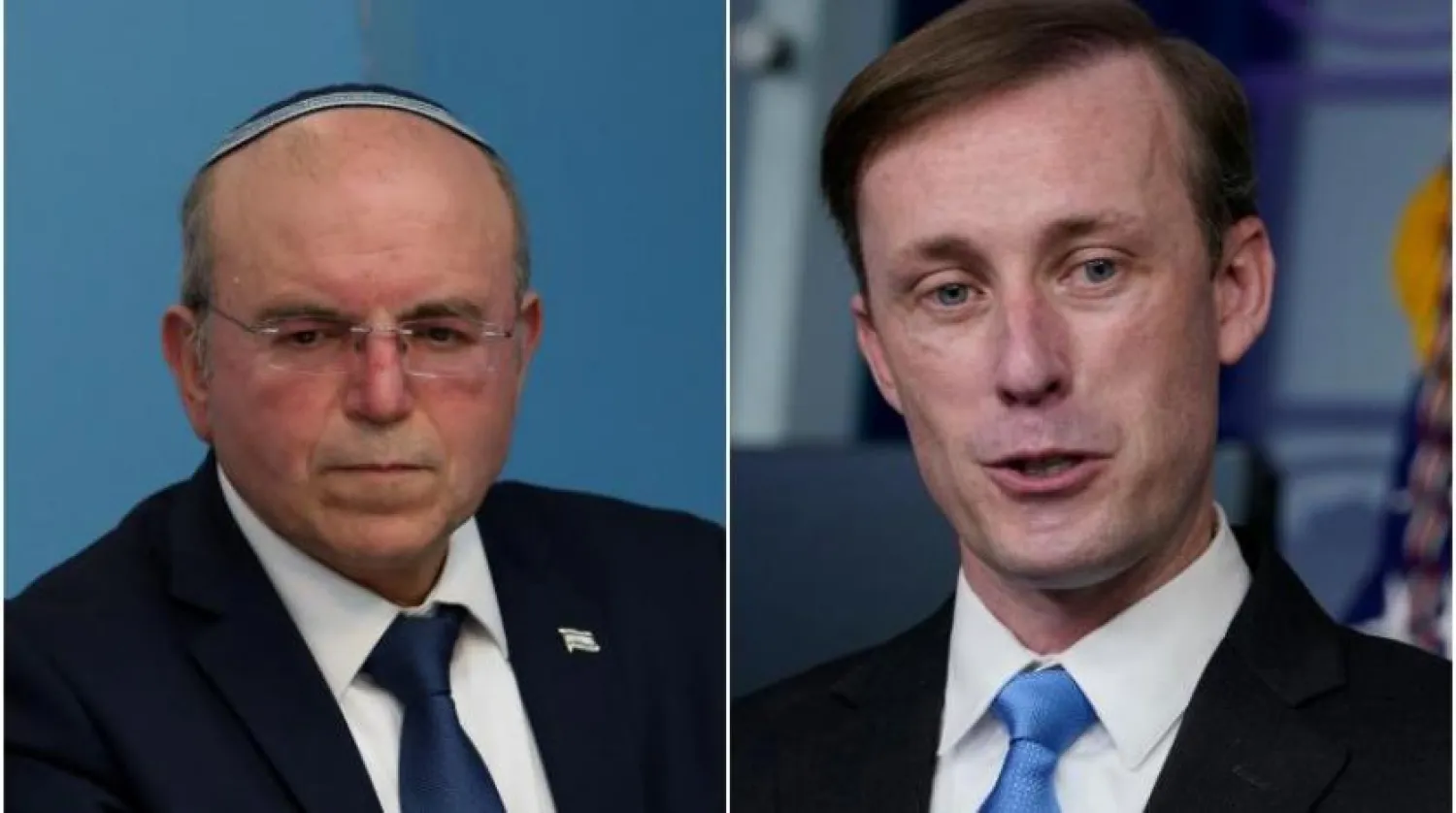 ABD Ulusal Güvenlik Danışmanı Jake Sullivan (Sağ) ve İsrailli mevkidaşı Meir Ben-Shabbat (İsrail Medyası)