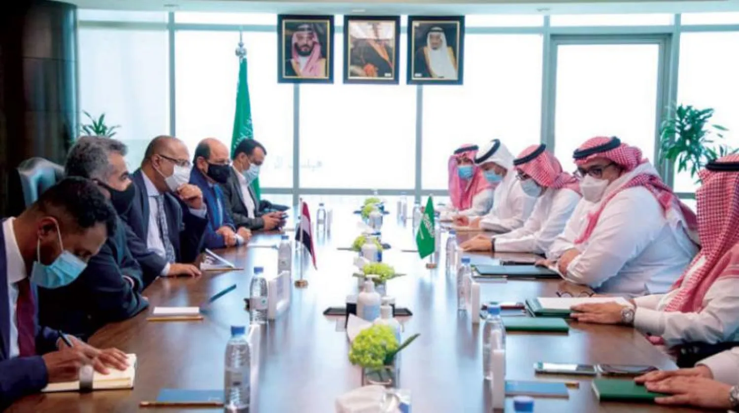 Yemen heyetinin Suudi Arabistan’daki toplantısından bir kesit (SPA) 