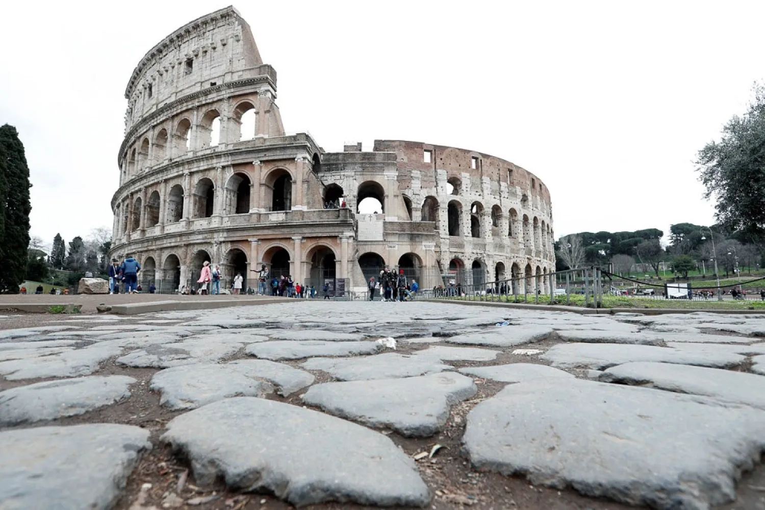 The towering 2,000-year-old stone amphitheater, the biggest in the Roman empire, is Italy’s most popular tourist attraction, drawing 7.6 million visitors in 2019. (Reuters)