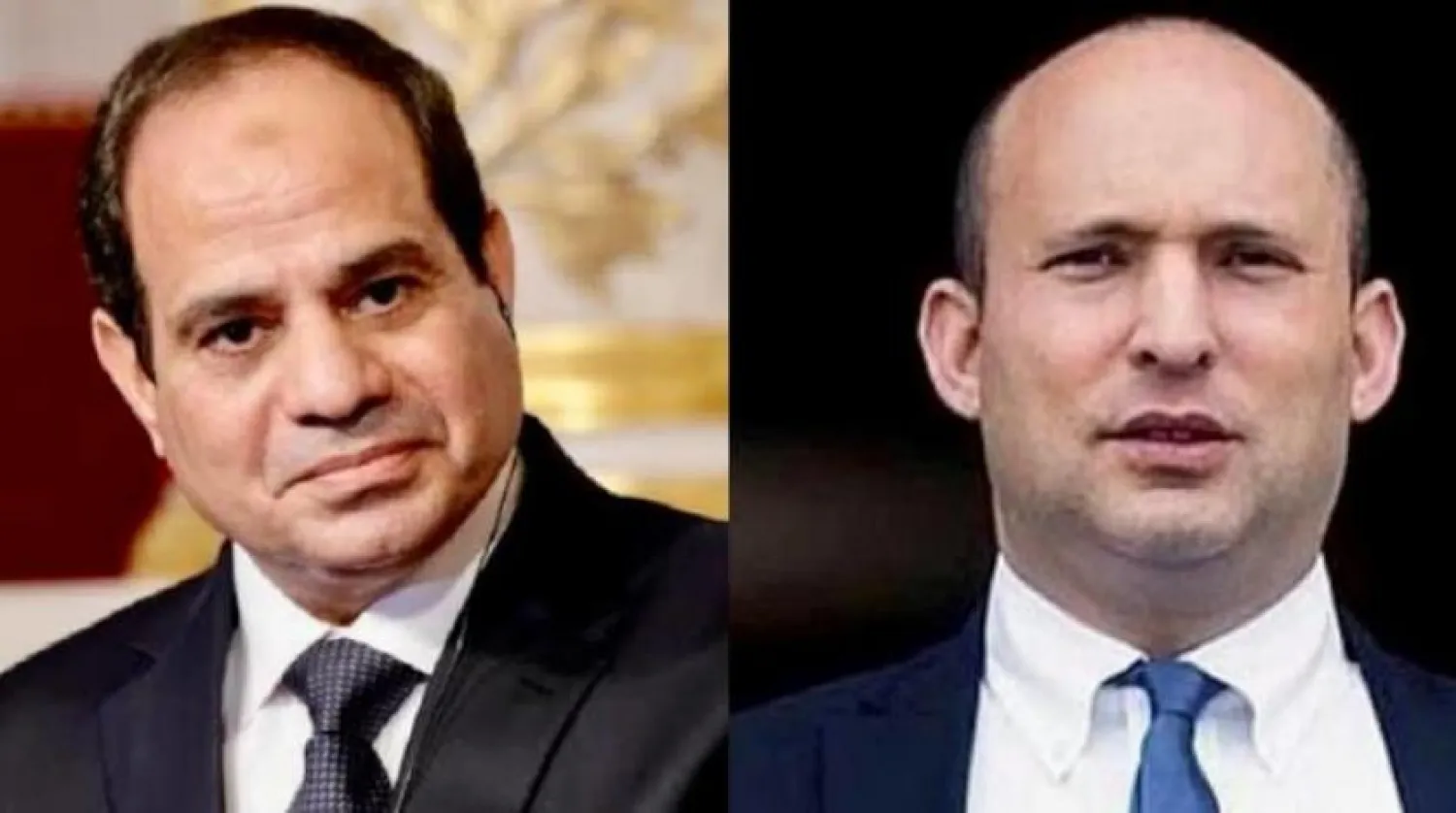 Mısır Cumhurbaşkanı Abdulfettah es-Sisi ve İsrail Başbakanı Naftali Bennett (Mısır Cumhurbaşkanlığı)
