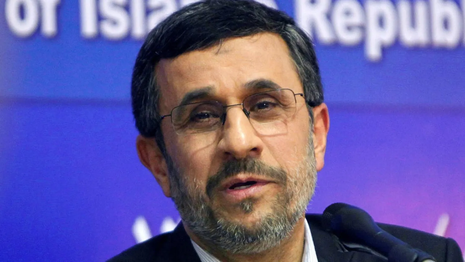 Iran's President Mahmoud Ahmadinejad talks during a news conference at the end of his visit to Cairo, Egypt February 7, 2013. (Reuters)
