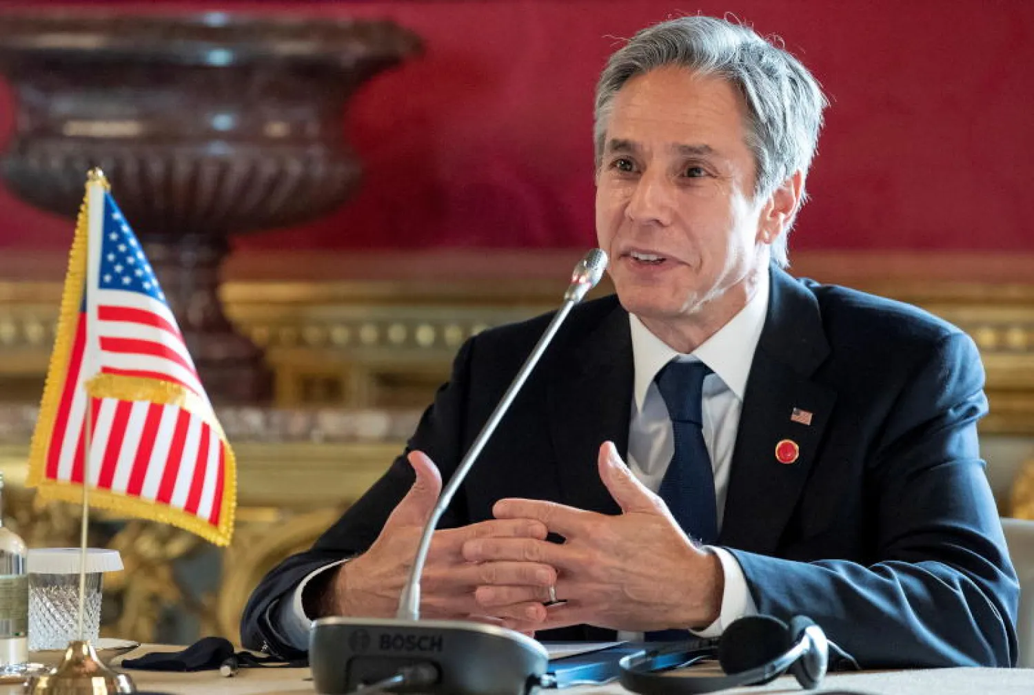 وزير الخارجية الأميركي أنتوني بلينكن في روما (رويترز)