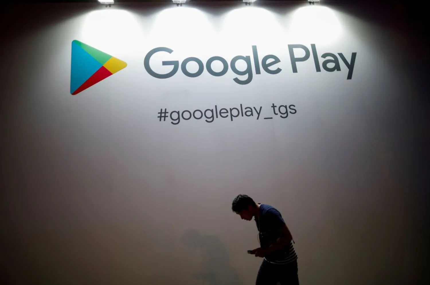 The logo of Google Play is displayed at Tokyo Game Show 2019 in Chiba, east of Tokyo, Japan, September 12, 2019. REUTERS/Issei Kato/File Photo