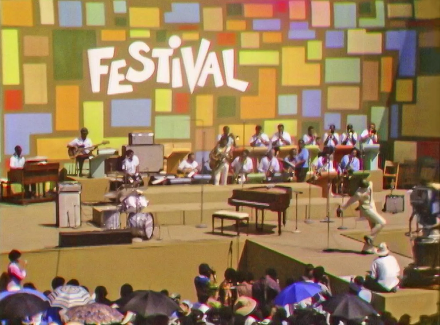 This image released by Searchlight Pictures shows the Harlem Cultural Festival in 1969, featured in the documentary “Summer of Soul.” (Searchlight Pictures via AP)
