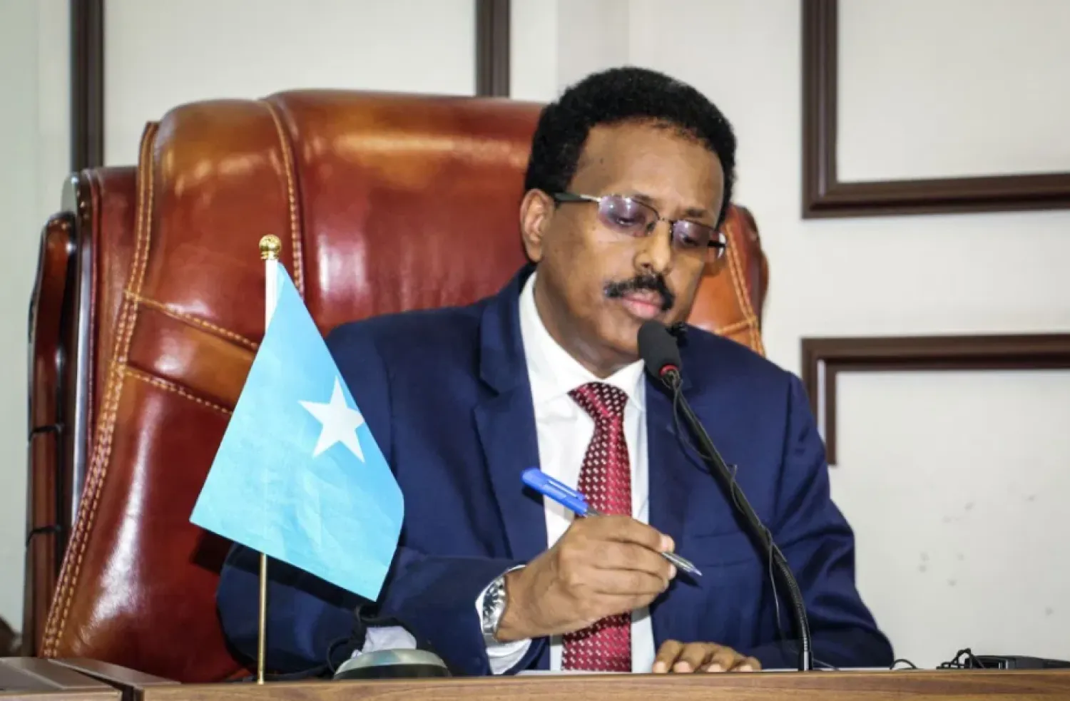 Somalia's president, Mohamed Abdullahi Mohamed, commonly known by his nickname of Farmajo - AFP

