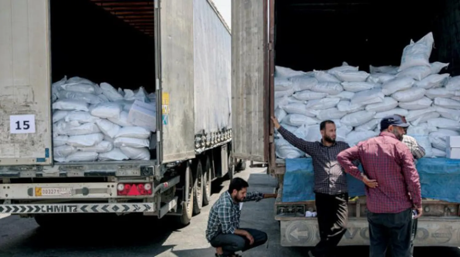 Humanitarian aid from the World Food Organization to northern Syria through Bab al-Hawa crossing (dpa)

