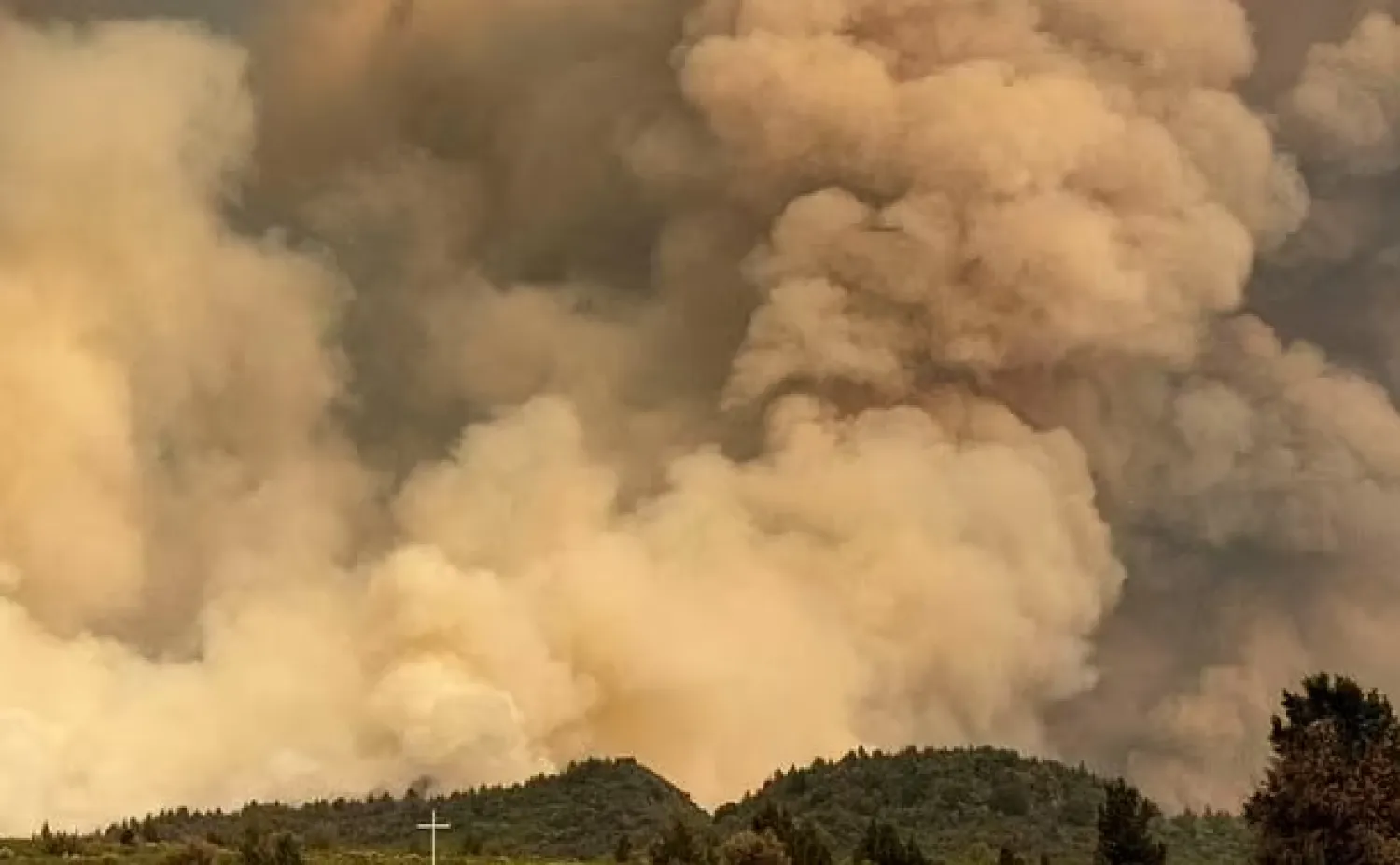 Plumes of smoke rose into the sky as nearly 20,000 acres in California were engulfed by the lava fire - AFP

