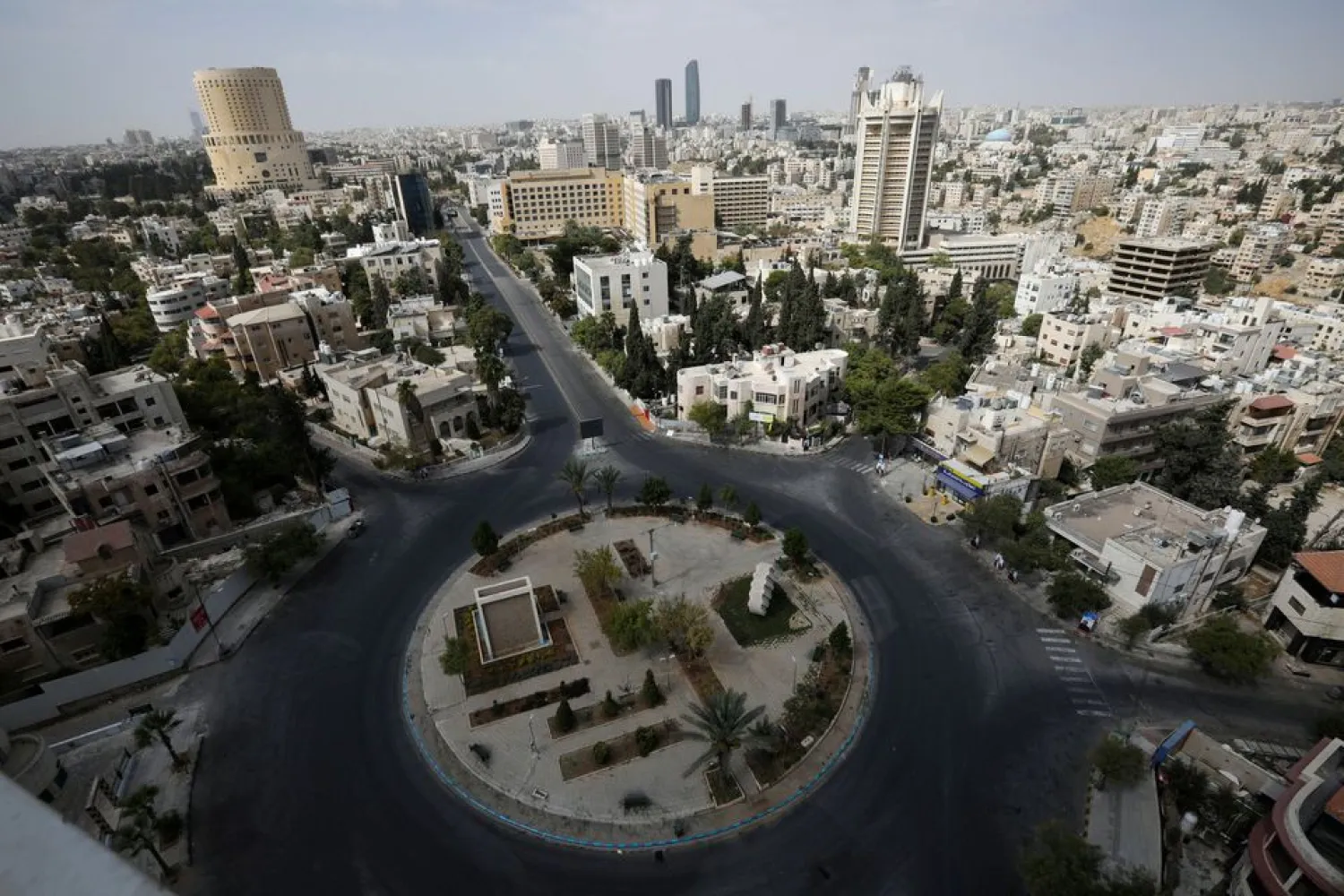 General view showing empty streets in Amman, Jordan October 9, 2020. REUTERS/Muhammad Hamed/File Photo 

