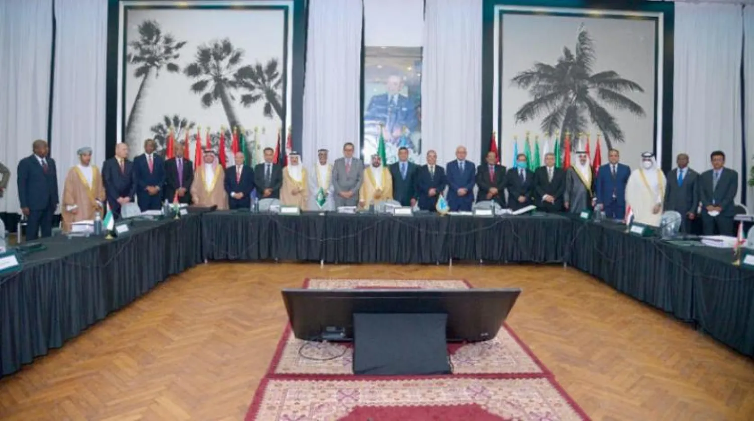 Delegations of countries participating in the 26th session of the General Assembly of the Arab Civil Aviation Organization (Arab Civil Aviation Organization) 