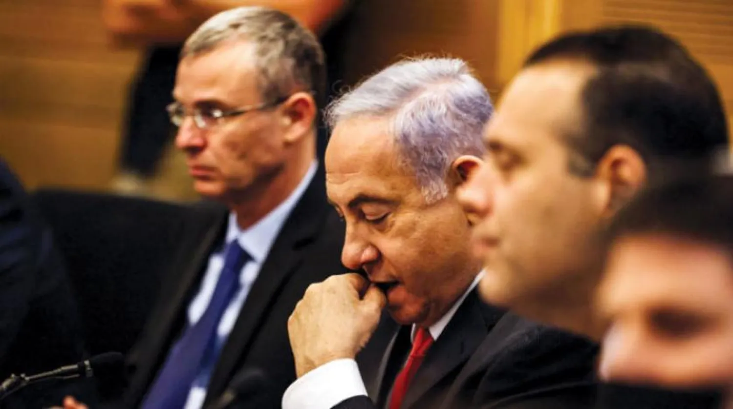 Binyamin Netanyahu, Knesset’te Likud Partisi bloğuyla gerçekleştirdiği son görüşmede (Reuters)