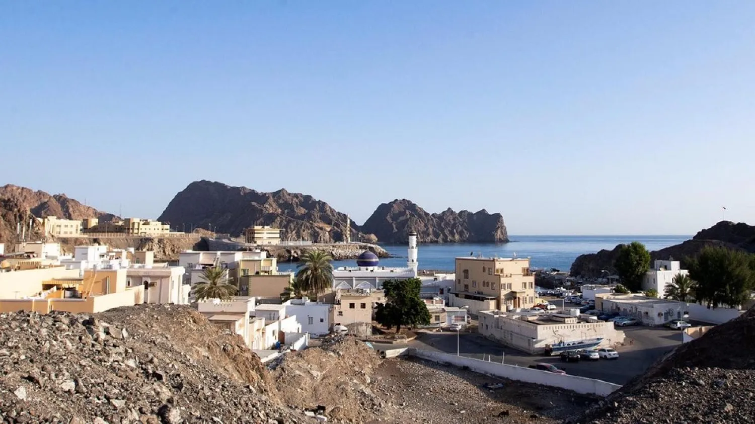This picture shows a partial view of the area of Haramil in the Omani capital Muscat on September 18, 2020. (AFP)