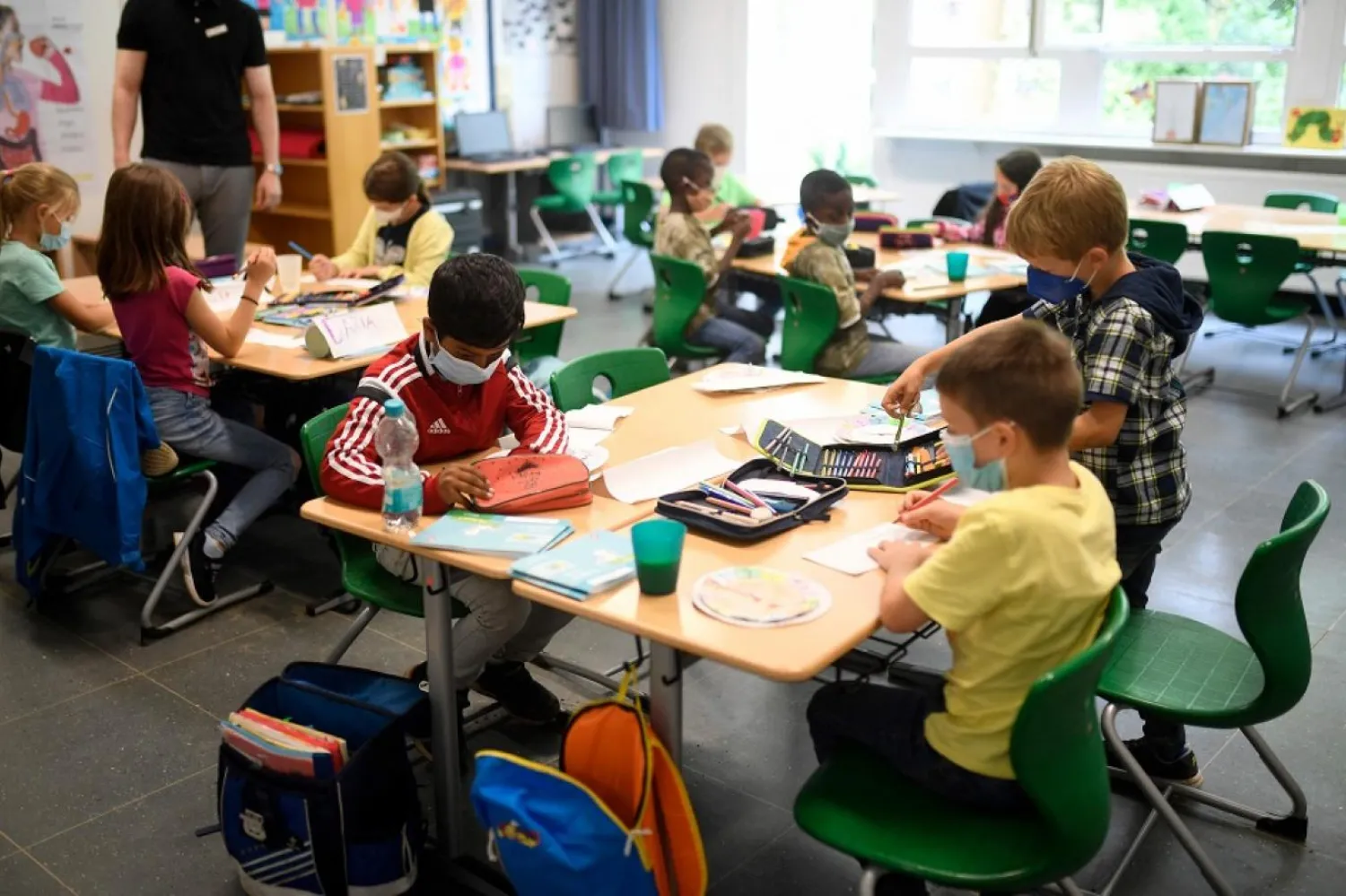 Almanya'nın Beckum şehrindeki bir okul. (AFP)