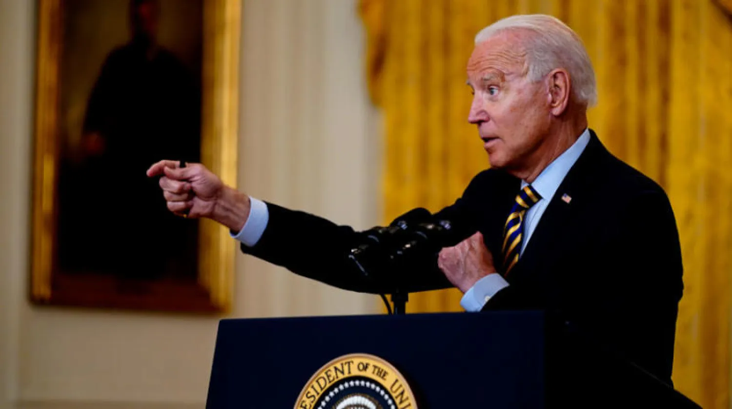 بايدن يدافع عن قرار سحب القوات الأميركية من أفغانستان بحلول الحادي والثلاثين من أغسطس (أ.ب)