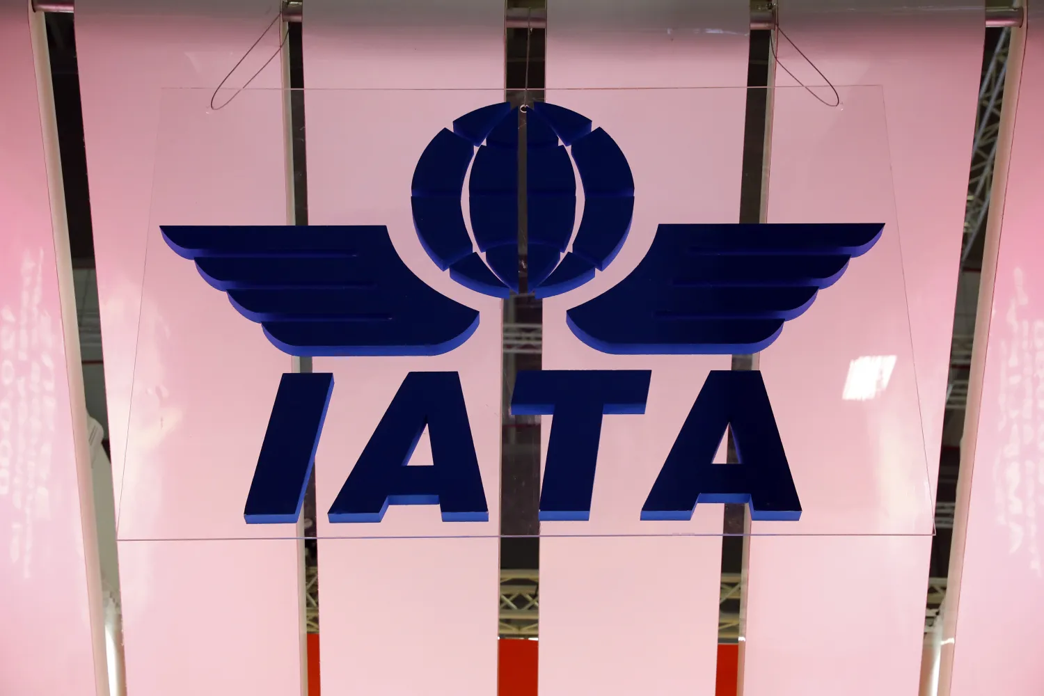 The International Air Transport Association (IATA) logo is seen at the International Tourism Trade Fair ITB in Berlin, Germany, March 7, 2018. REUTERS/Fabrizio Bensch
