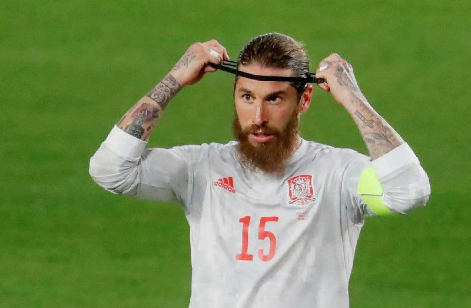 Soccer Football - World Cup Qualifiers Europe - Group B - Spain v Greece - Los Carmenes, Granada, Spain - March 25, 2021 Spain's Sergio Ramos REUTERS/Jon Nazca/File Photo