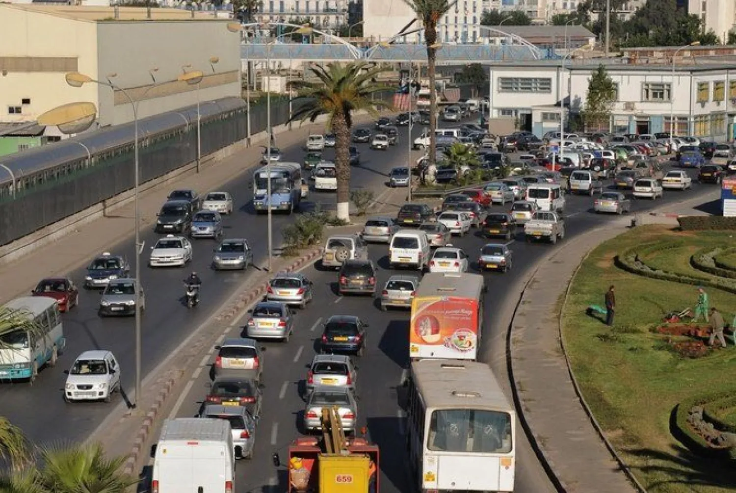 General view of road traffic in Algeria. FILE/AFP