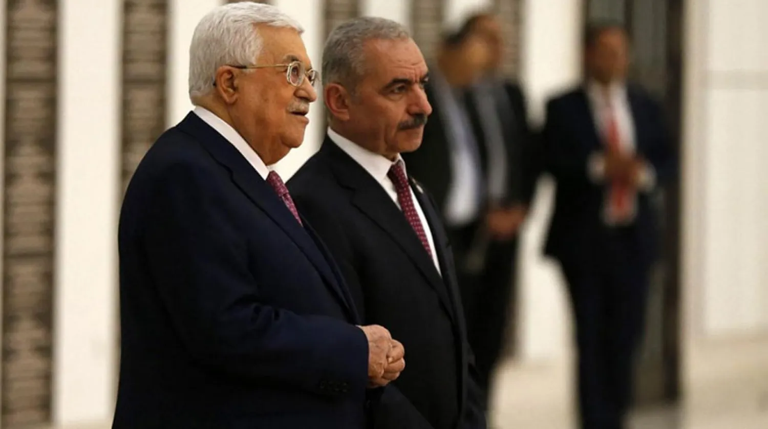Filistin Devlet Başkanı Mahmud Abbas ve Filistin Başbakanı Muhammed Iştiyye (AFP)