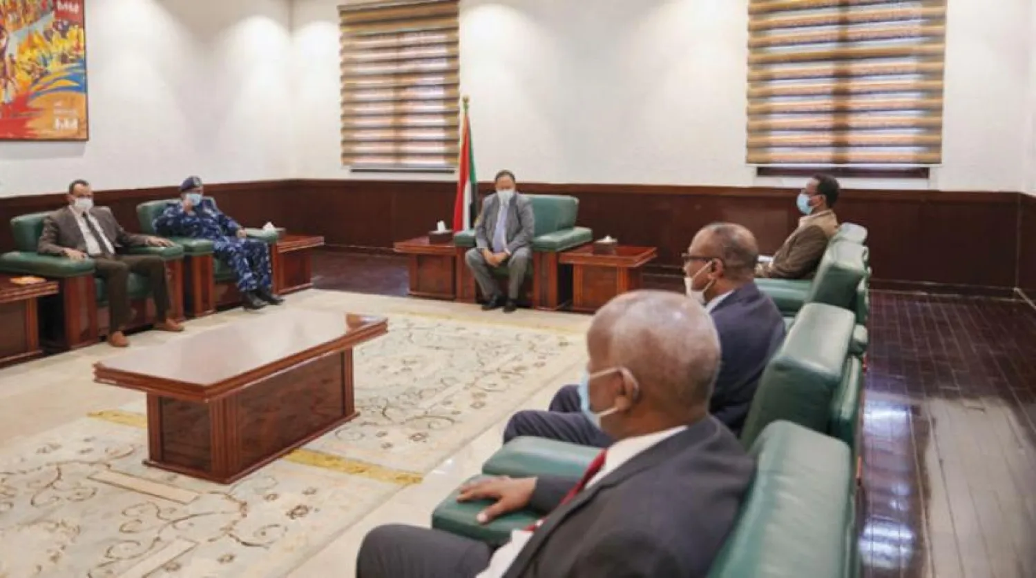 Hamduk dün düzenlenen acil toplantıya başkanlık etti (Sudan Başbakanlığı)