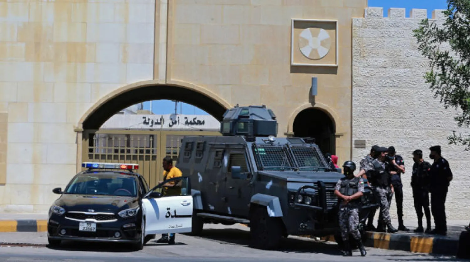 واجهة محكمة أمن الدولة الأردنية أمس (أ.ب)