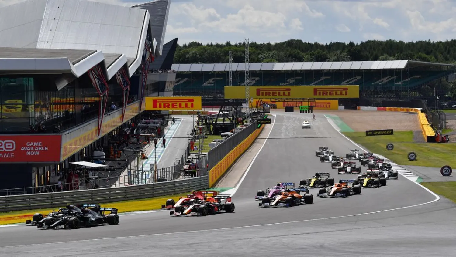 General view of the start of the 2020 edition of British Grand Prix. (Reuters)