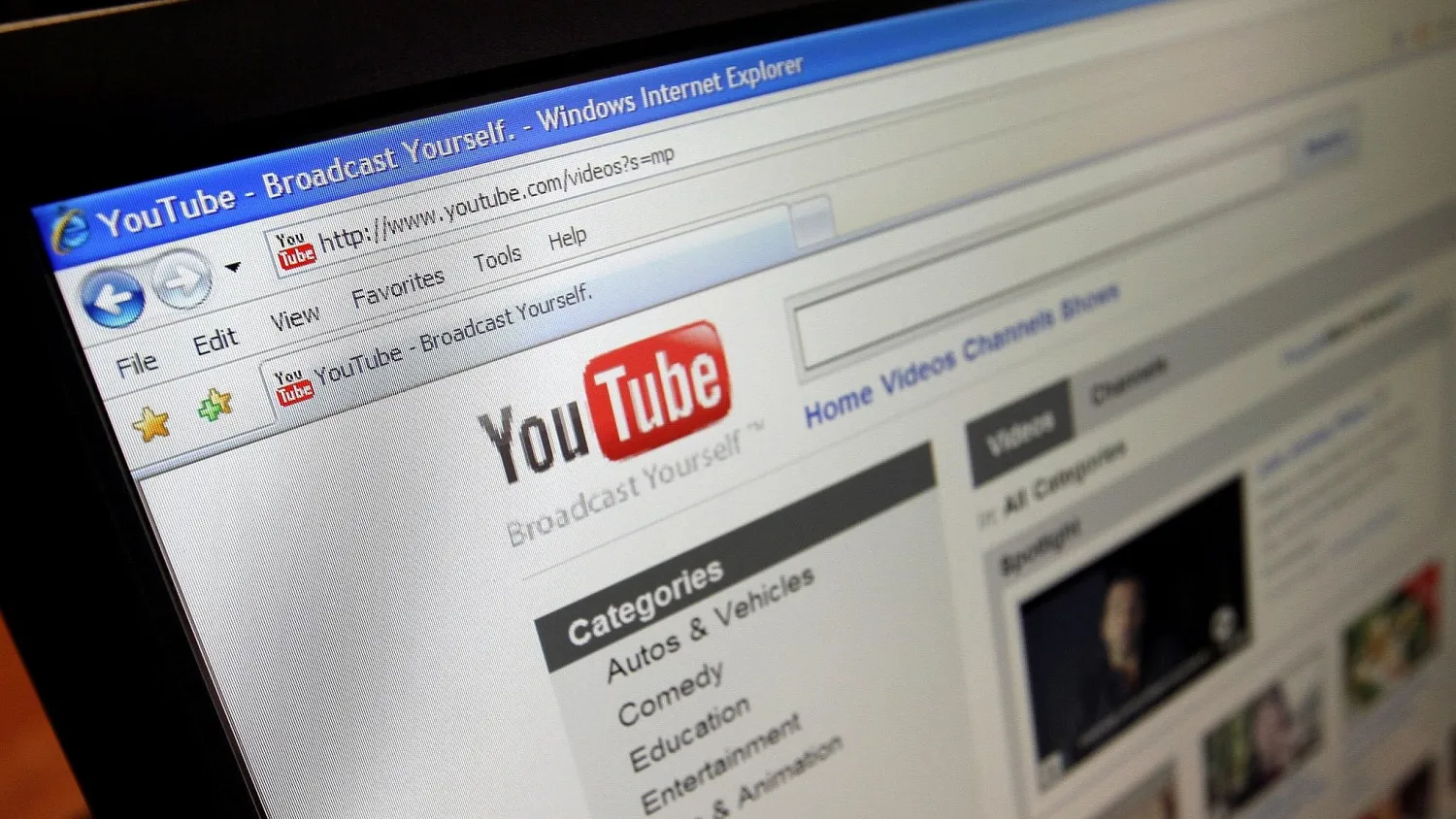 This March 18, 2010 photo shows the YouTube website (AP
Photo/Richard Vogel, File).