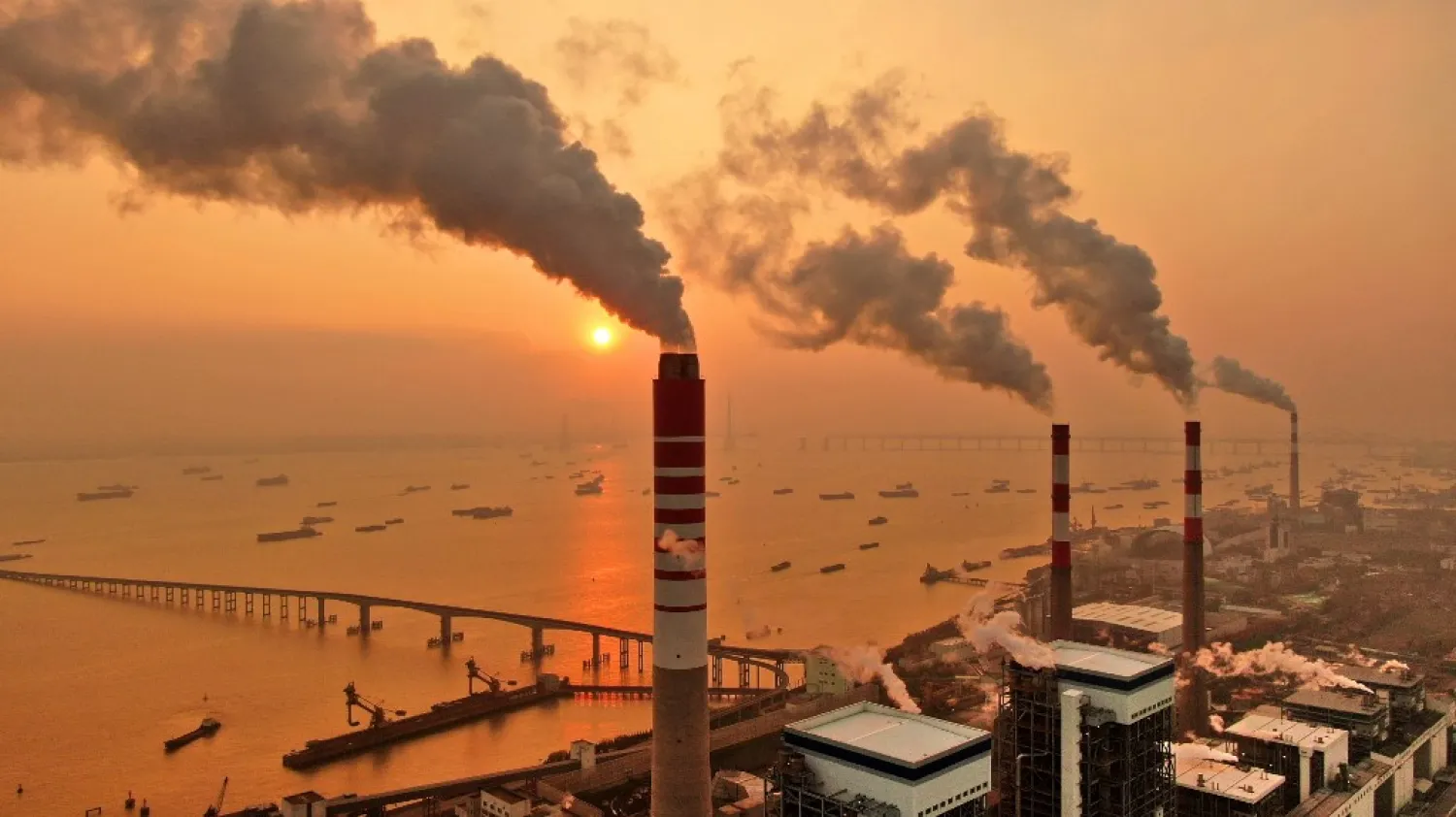 Big cities in China are among the top urban emitters of greenhouse gases, a new global study has found. File photo of a coal power plant in Jiangsu by AFP.
