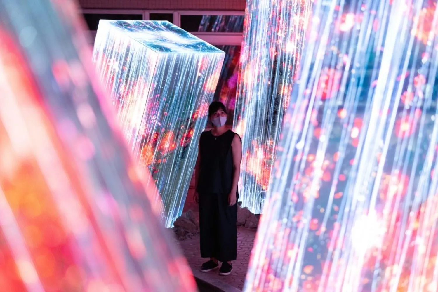 The show in the mountains of Kyushu in southern Japan is the latest offering from art collective teamLab Photo: AFP / Yuki IWAMURA

