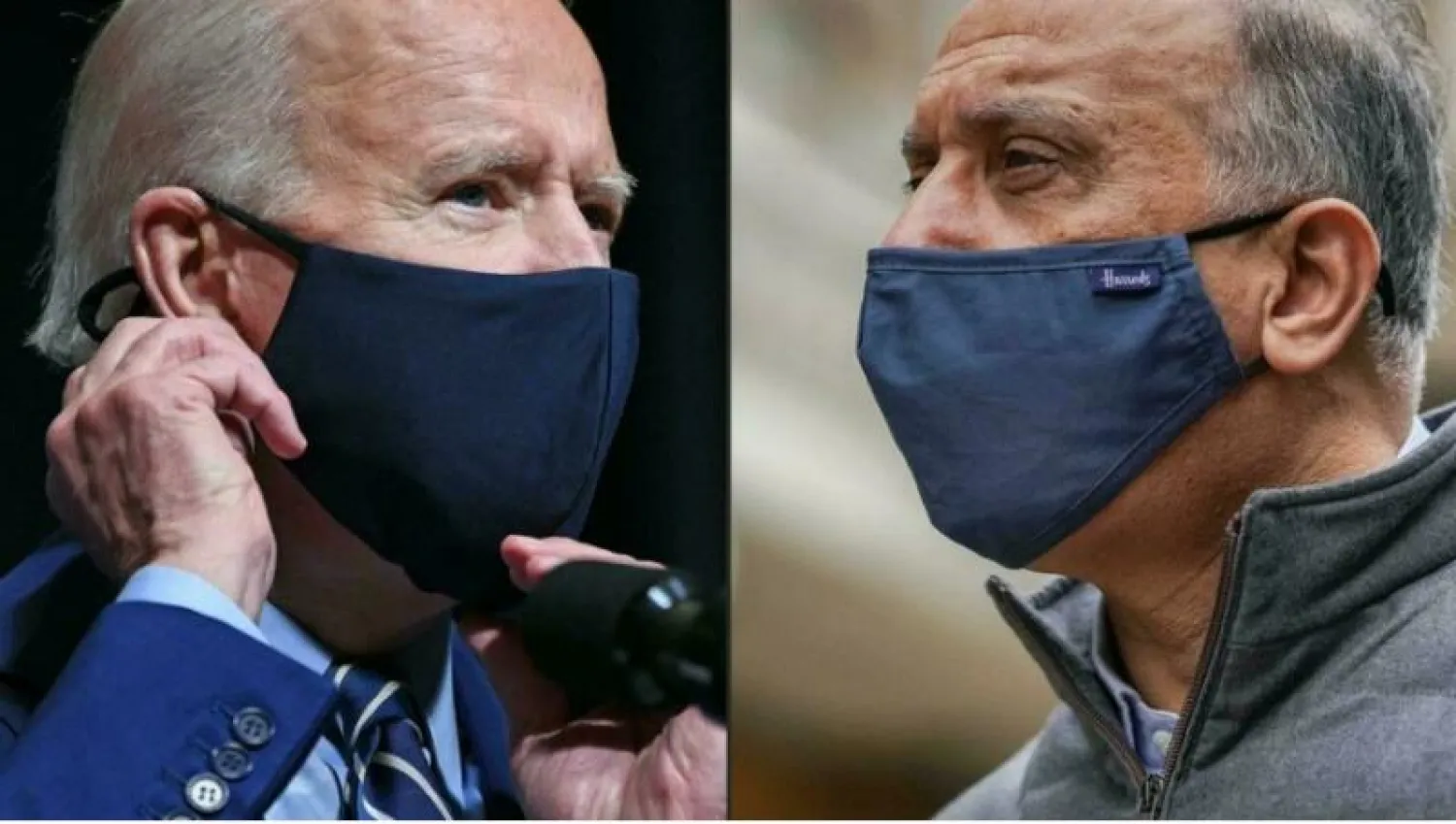 الرئيس الأميركي جو بايدن (يسار) ورئيس الوزراء العراقي مصطفى الكاظمي (أ.ف.ب)