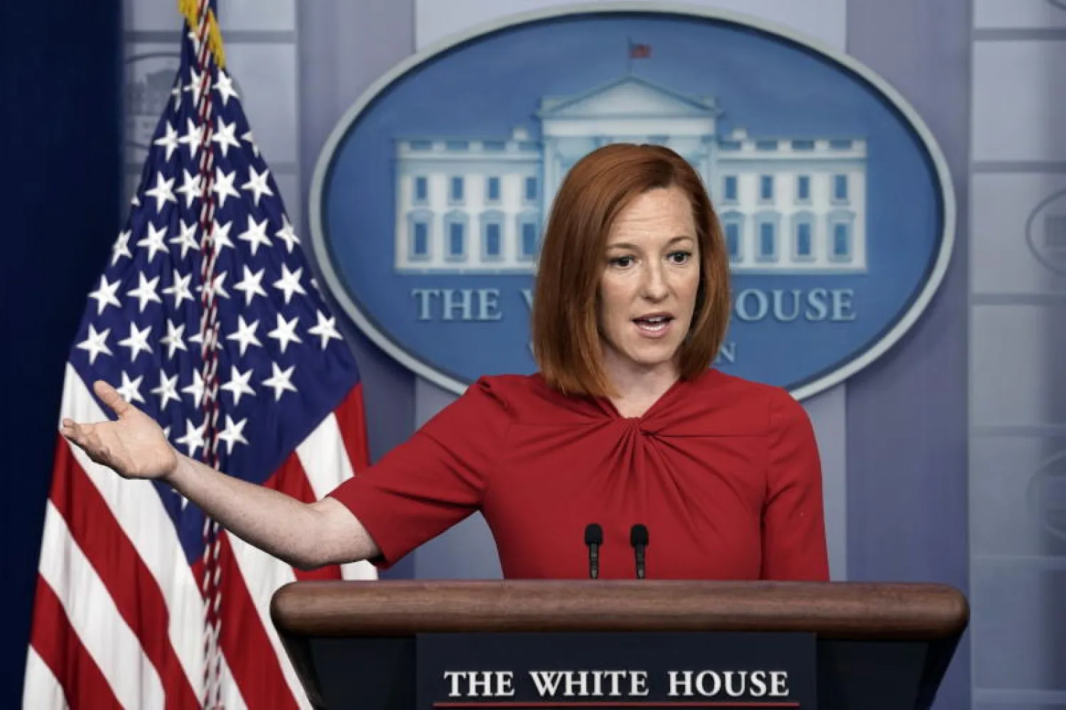 المتحدثة باسم البيت الأبيض جين ساكي (إ.ب.أ)