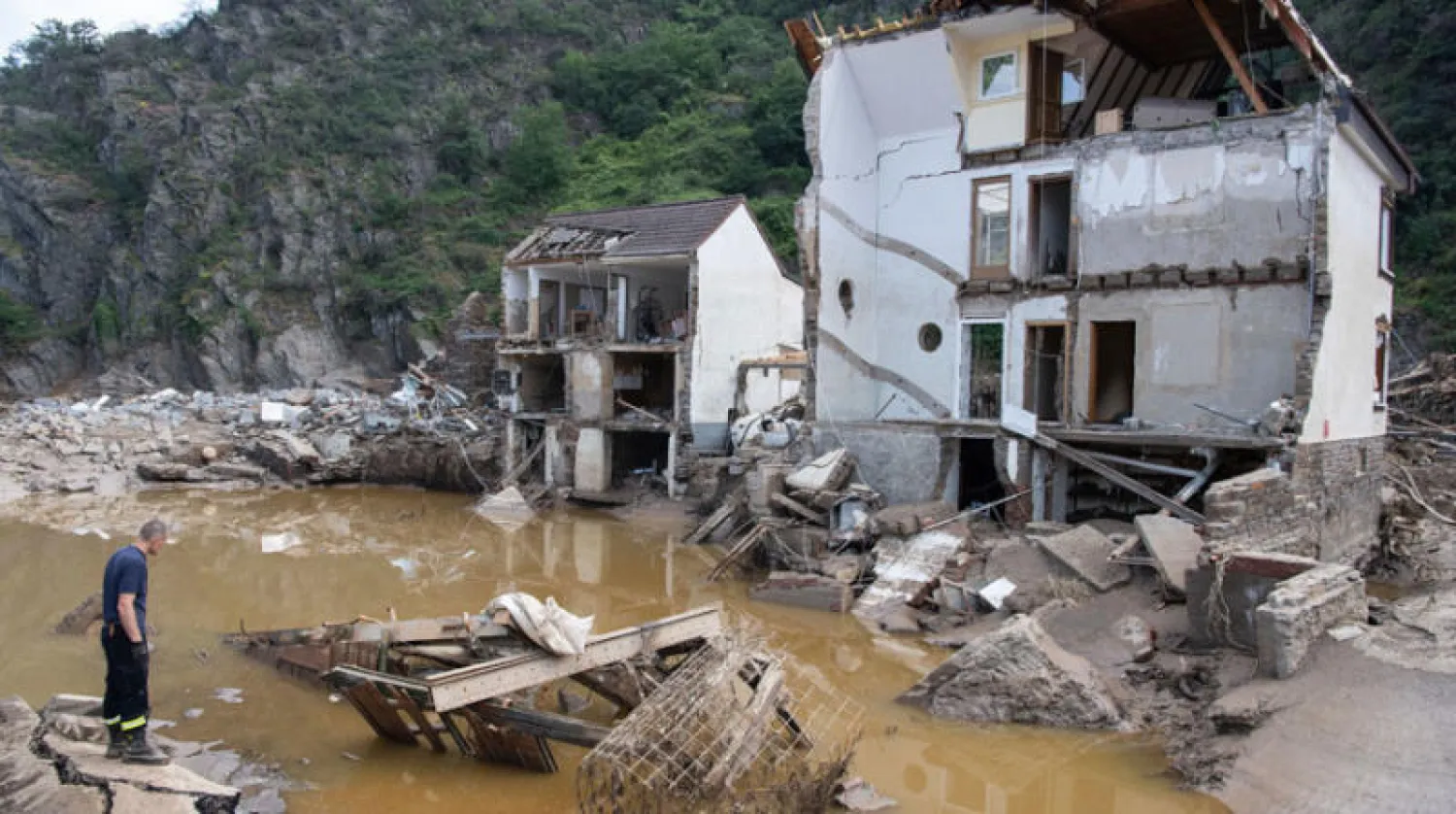 الفيضانات دمرت قرى في ألمانيا وحصدت عشرات الأرواح (أ.ب)