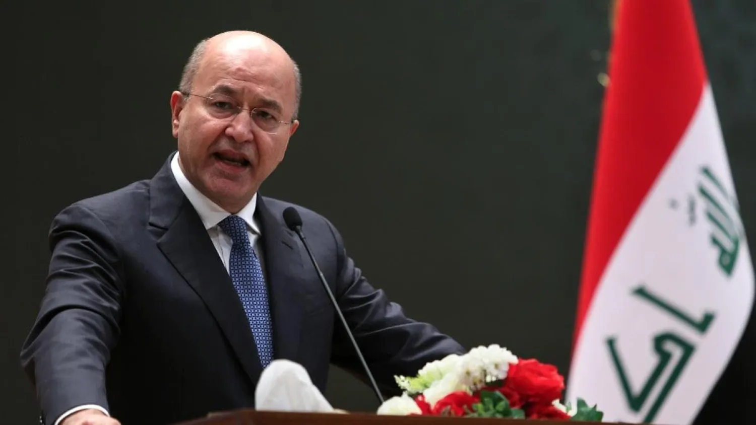 Iraq’s President Barham Salih. (AFP)