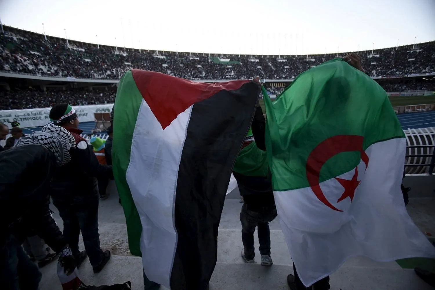 Algerian and Palestinian fans at a football match. (Reuters file photo)