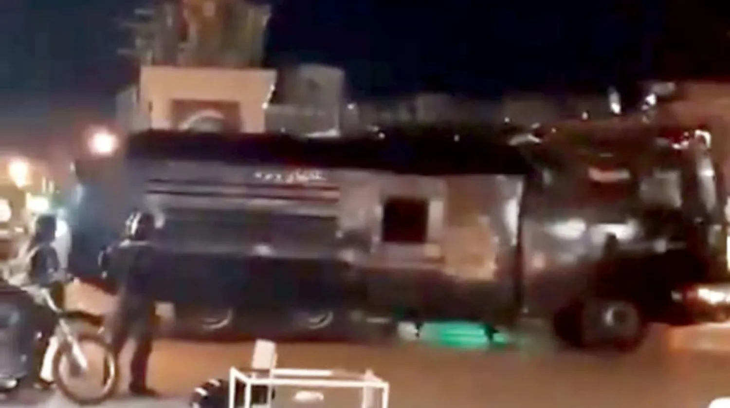 One of the largest Iranian special forces vehicles deployed west of Ahwaz province, according to a video clip circulated by activists on Wednesday.