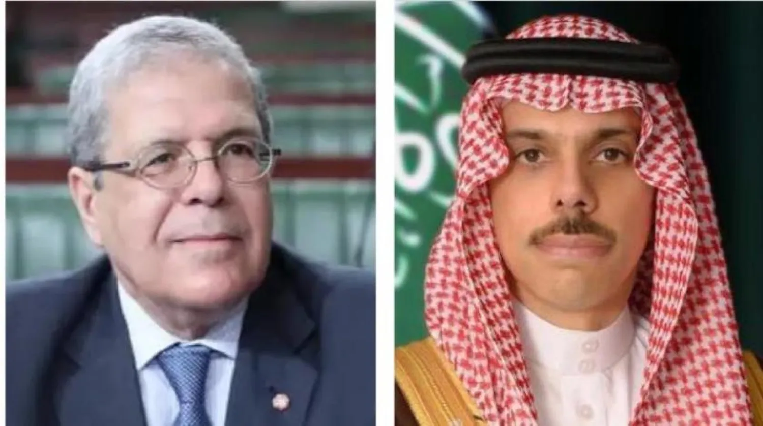 Prens Faysal bin Ferhan ve Tunuslu mevkidaşı Osman el-Cerendi (Suudi Dışişleri Bakanlığı)