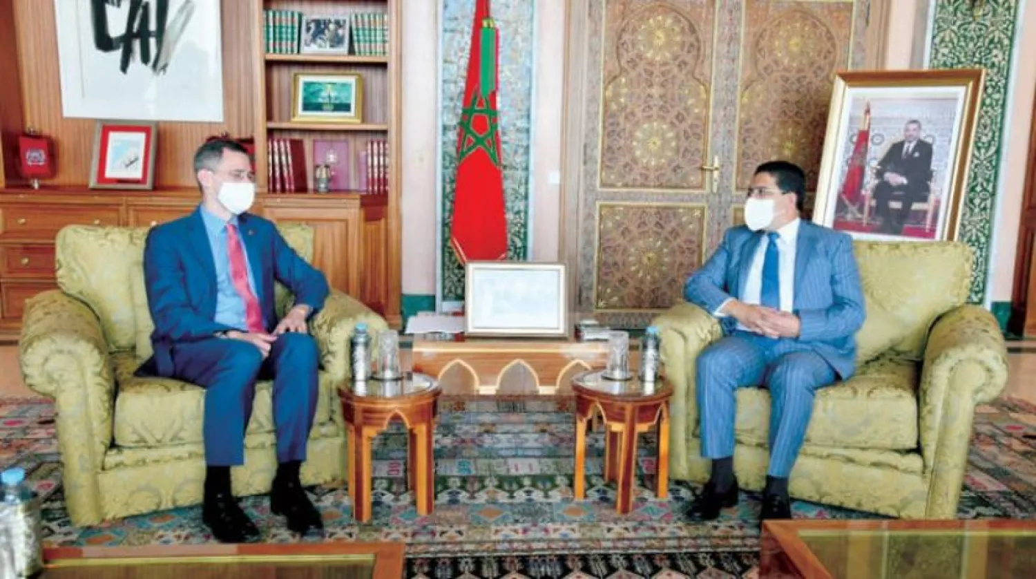 Nasser Bourita meets with the US Acting Assistant Secretary of State for Near Eastern Affairs in Rabat. (MAP)