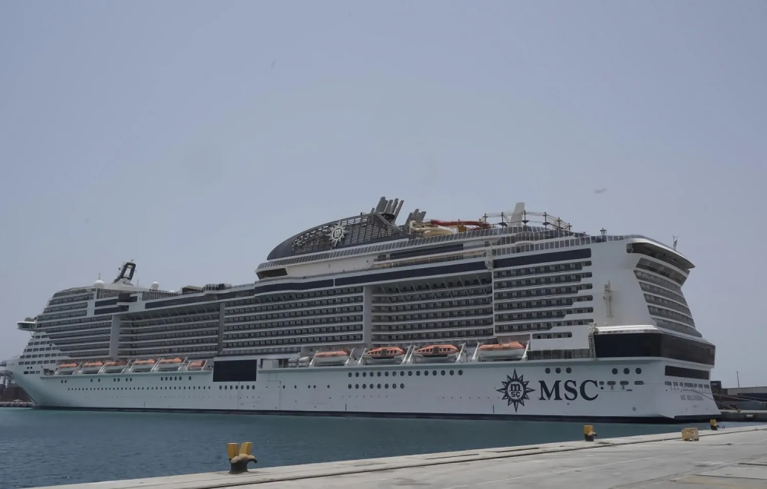 The MSC Bellissima cruise ship will depart Jeddah Islamic Port on July 30 for stops in Jordan and Egypt. (SPA)