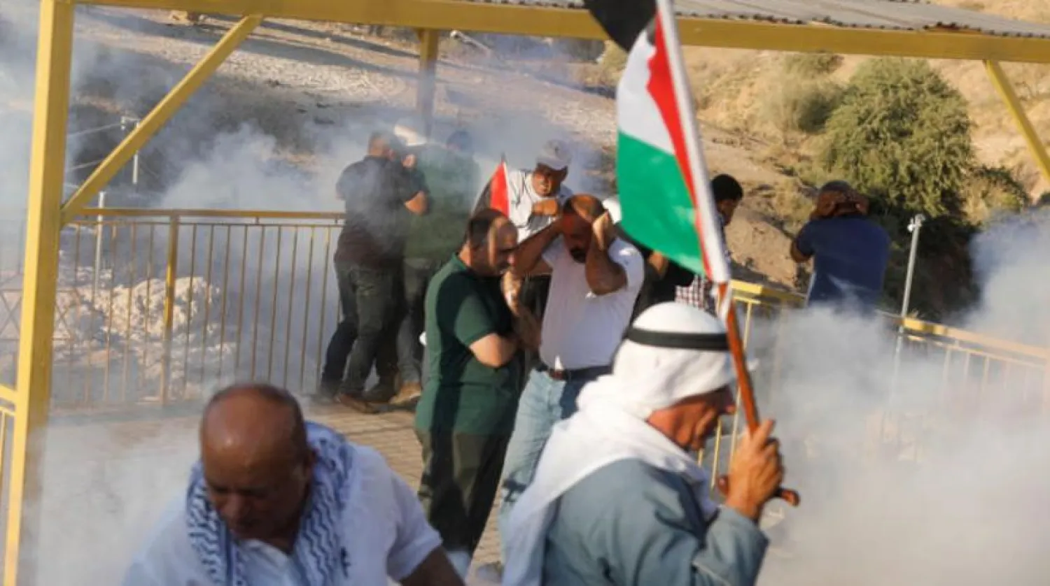 Clashes between Palestinians and Israeli forces in the West Bank. Reuters