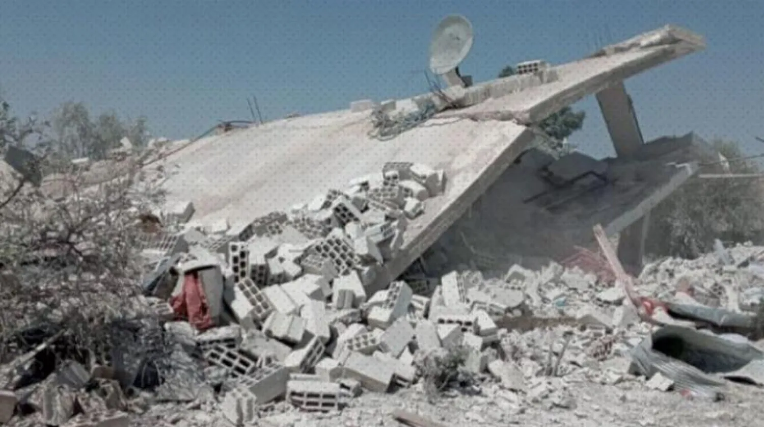 A house destroyed by regime forces in Daraa's countryside