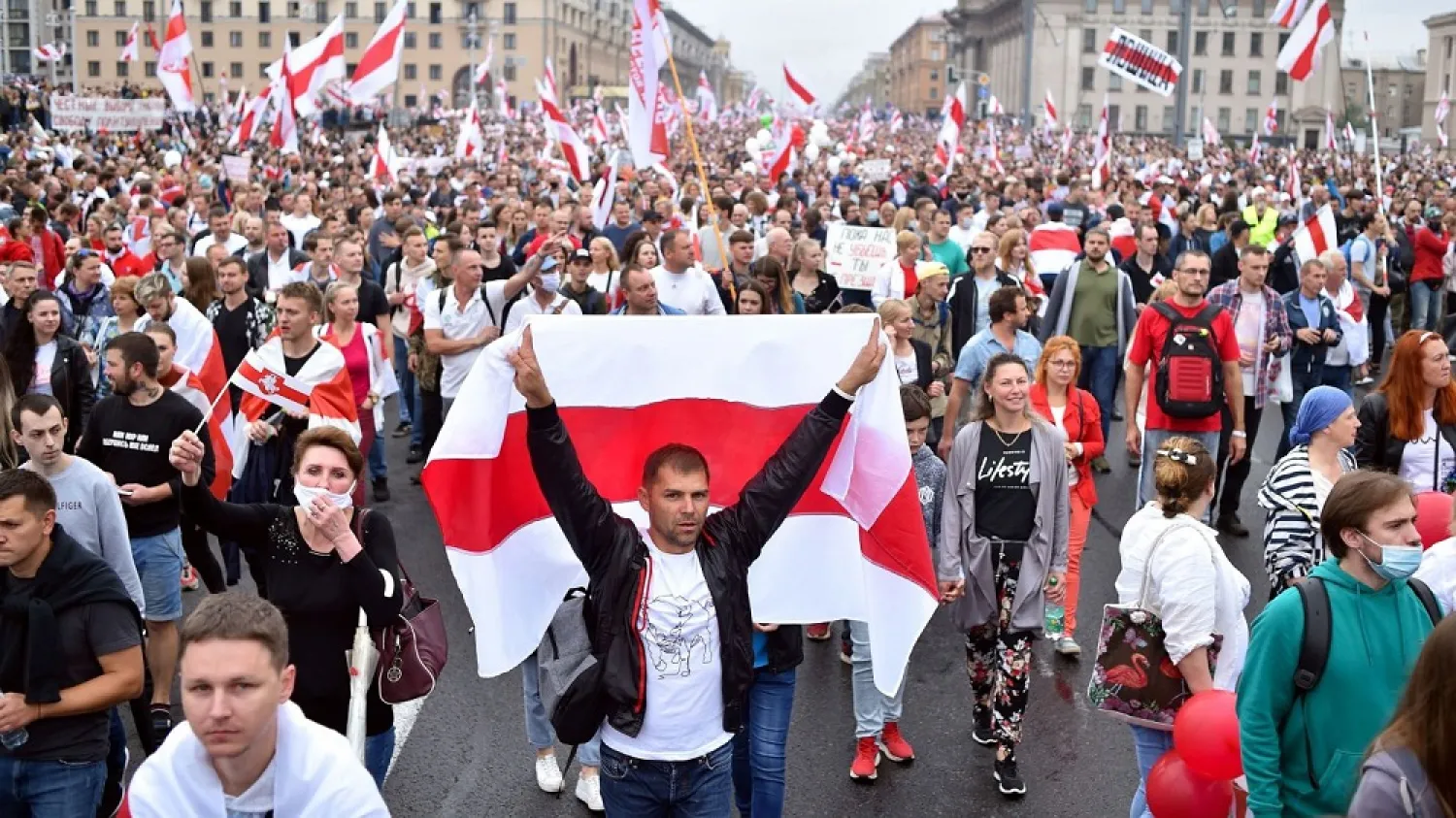 Anti-government protests in Belarus. (Getty Images)