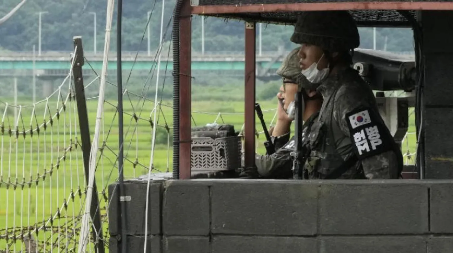 Güney Kore askerleri, Kuzey Kore sınırına yakın bir askeri noktada (AP)