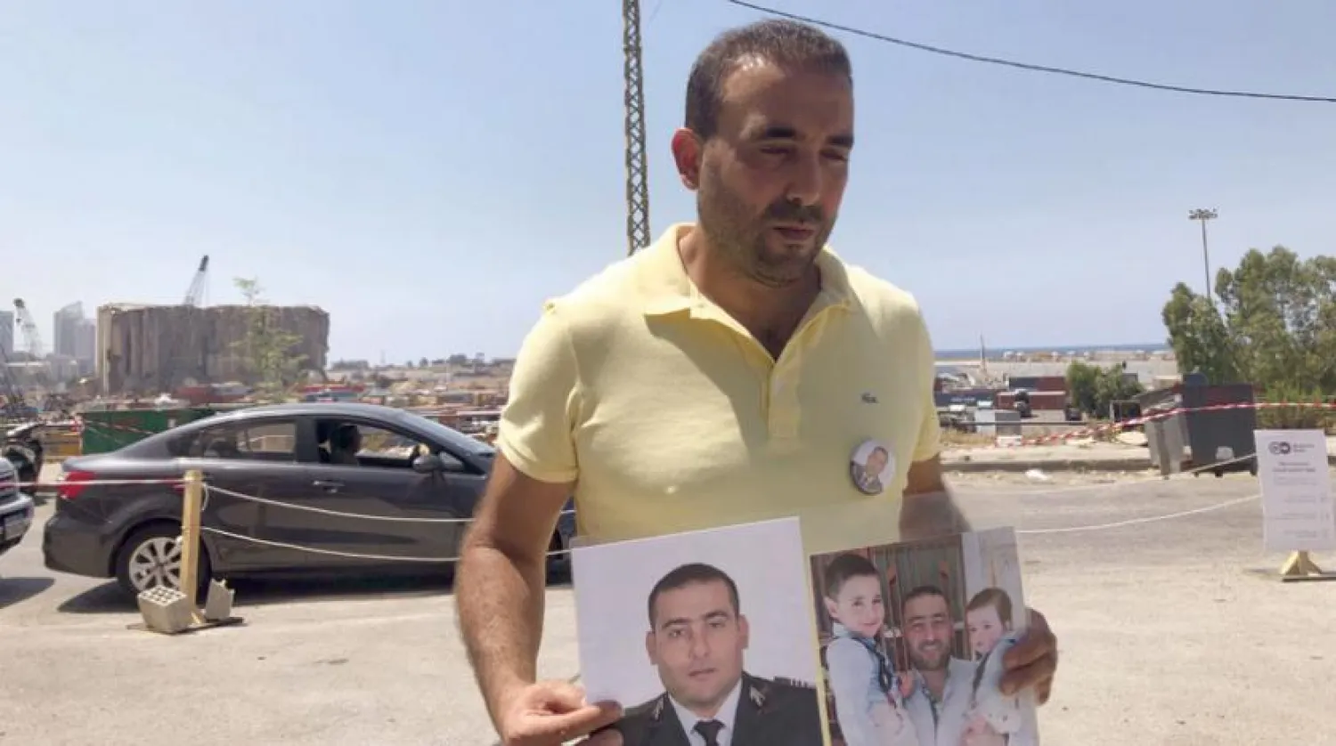 Michel Merhej, the brother of Beirut blast victim Cesar. (Asharq Al-Awsat)