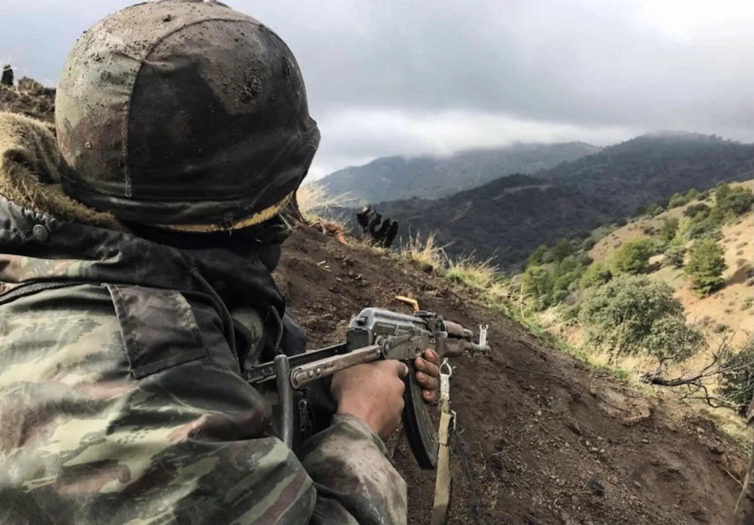 An Algerian soldier during an operation against militants in Aid Defla mountains, west of Algiers (Reuters)
