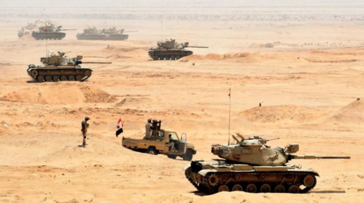 A view of the exercise released by the Egyptian military spokesman.