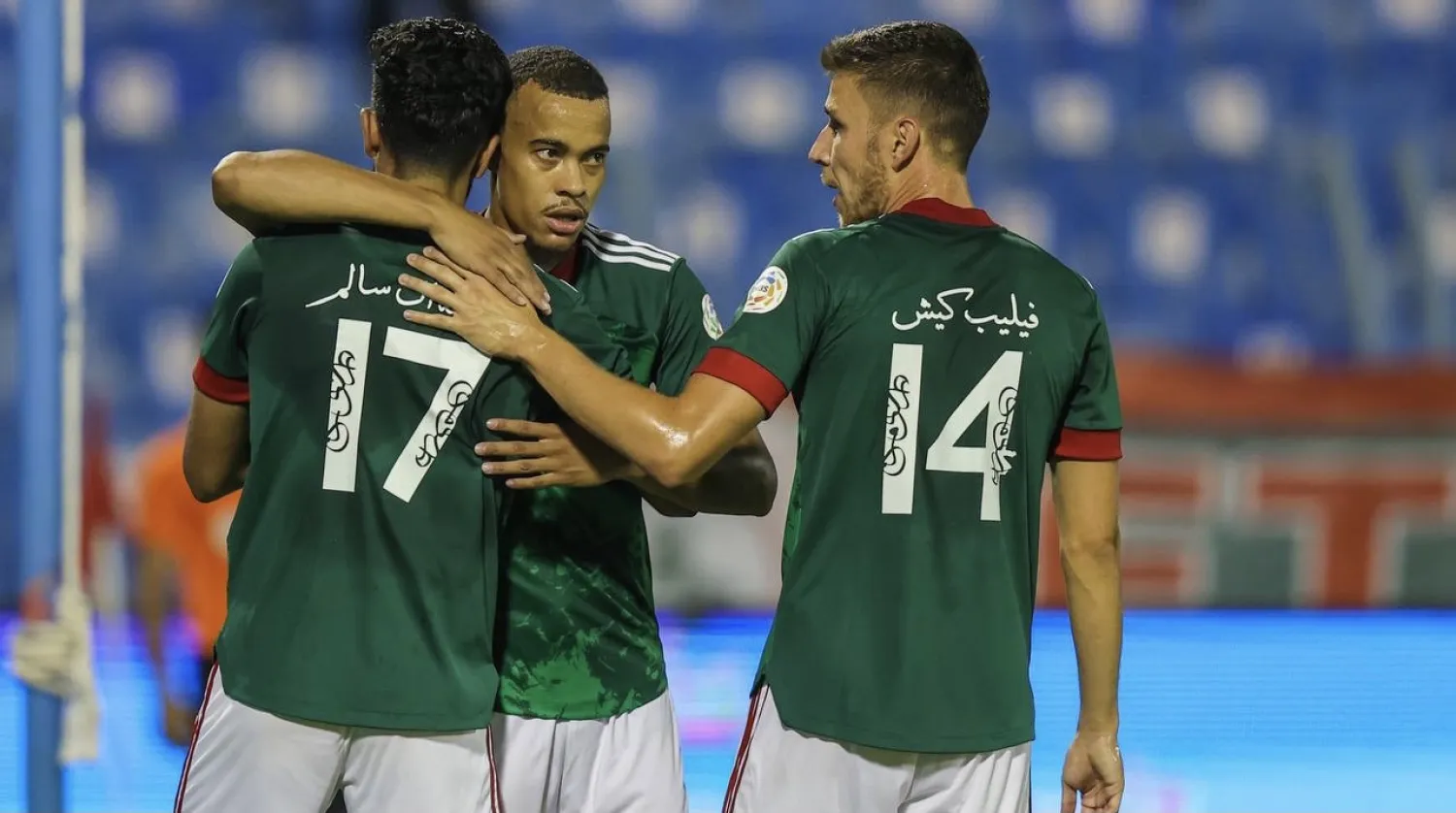 آل سالم يحتفل بهدفه الثاني في شباك الباطن (رابطة دوري المحترفين السعودي)