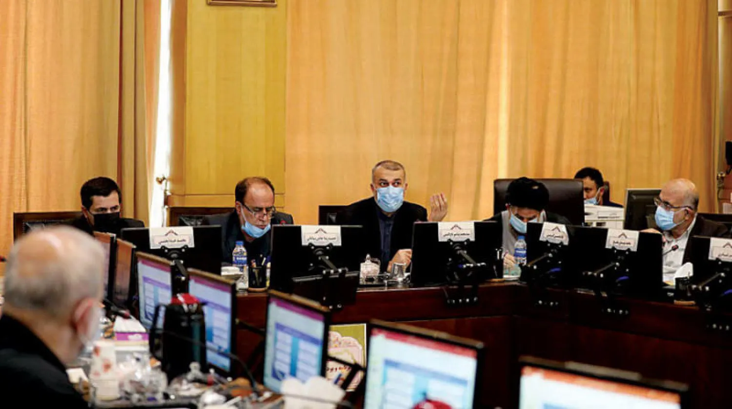 وزير الخارجية المقترح يتحدث إلى أعضاء لجنة الأمن القومي والسياسة الخارجية في البرلمان (خانه ملت)