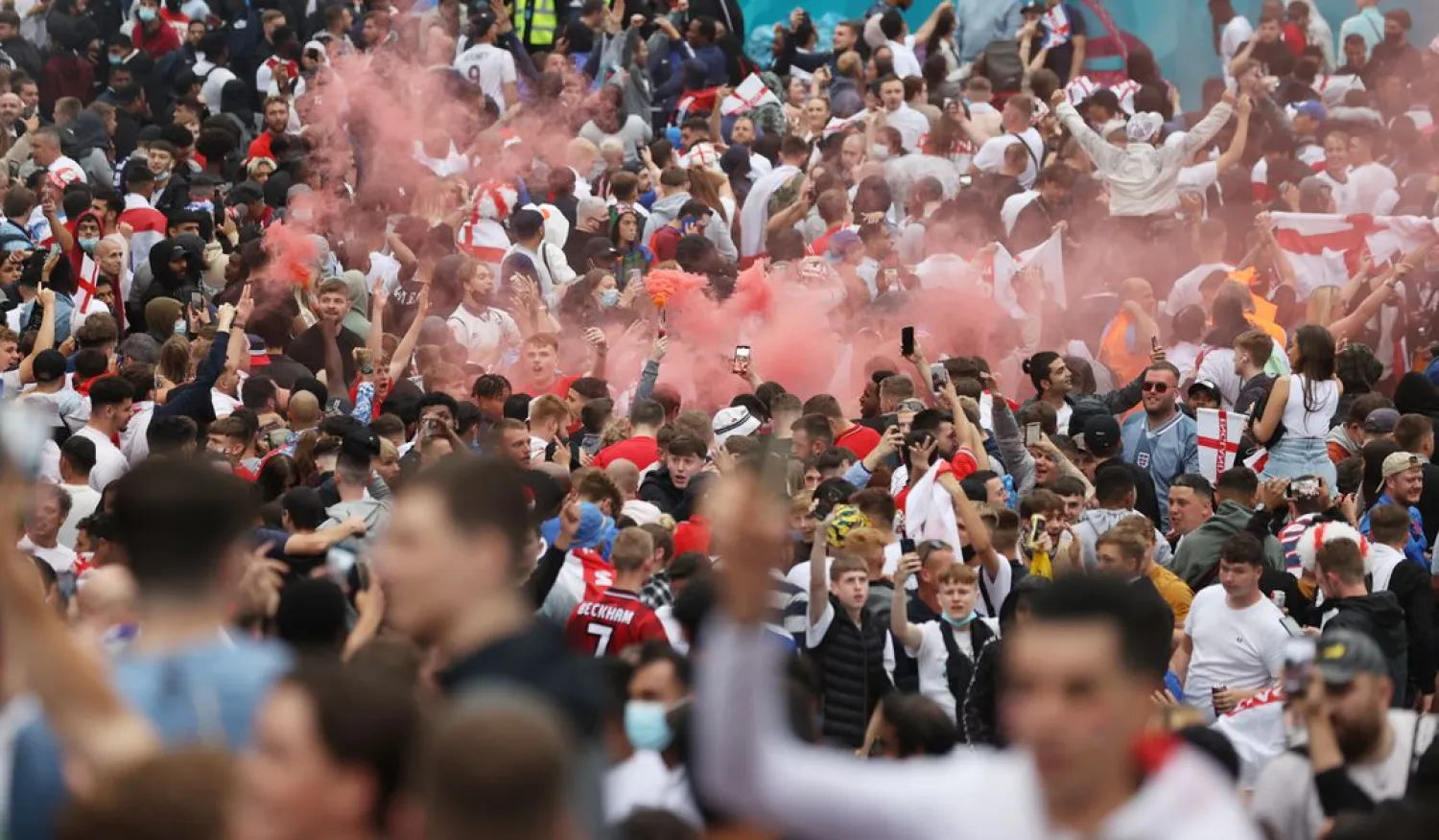 A crowd of around 67,000 were allowed inside the stadium. (Reuters)