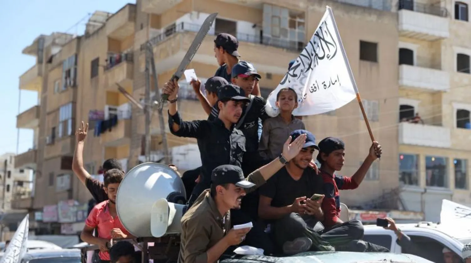 HTS members supporters celebrate the Taliban's takeover of Afghanistan. (AFP file photo)